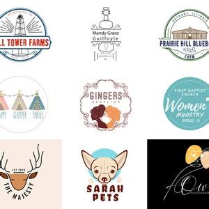 Custom Logo Design and Watermark Blog Logo Design Minimalist - Etsy