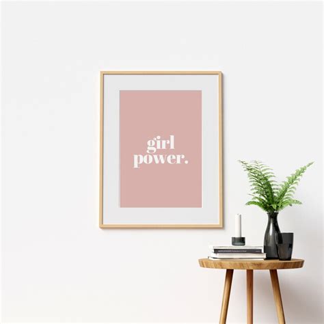 Girl Power Print Girl Power Poster Girl Power Wall Art Grl - Etsy