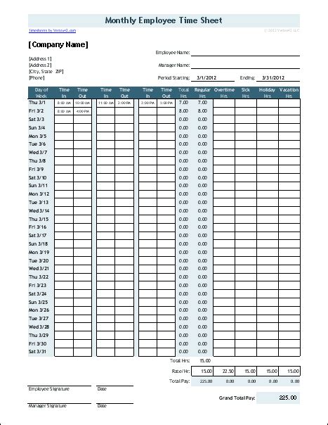 Ideal Employee Time Clock Excel Template Inventory Checklist