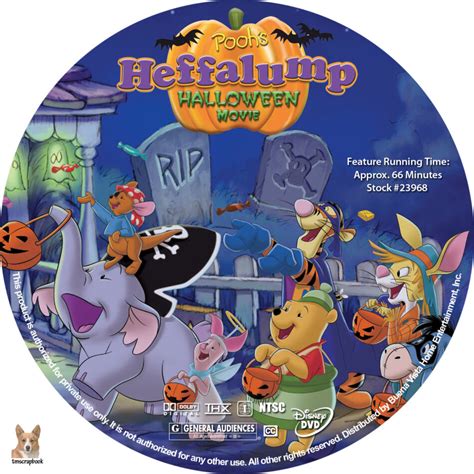 Pooh's Heffalump Halloween Movie dvd labels (2005) R1 Custom