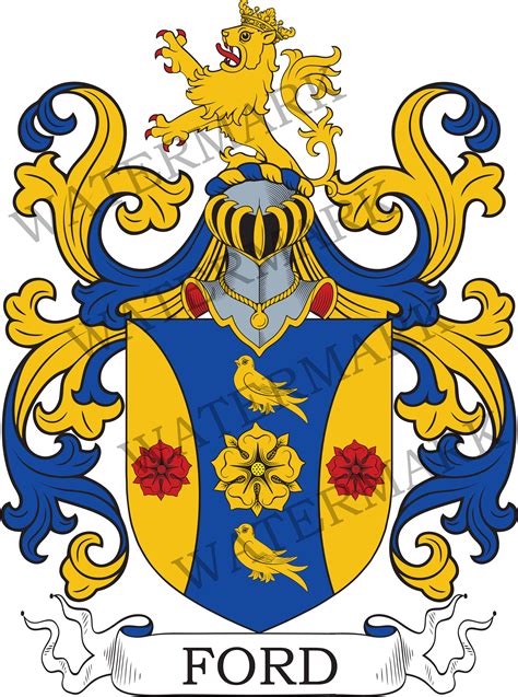 Ford Family Crest ireland Digital Download Ford Coat of Arms JPG File Heraldry, Genealogy ...