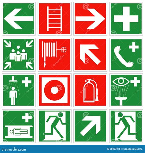 Emergency signs stock vector. Illustration of advice - 30857075