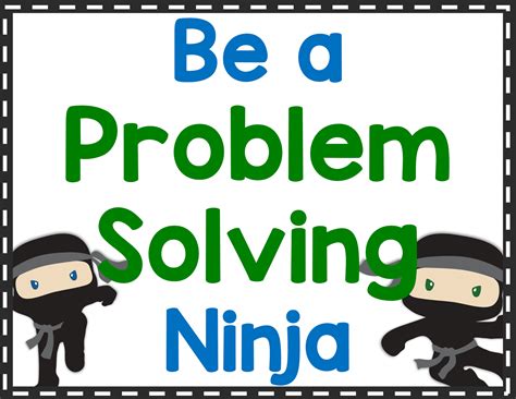 Teaching Students to be Problem Solving Ninjas - Tales from Outside the Classroom | Solving word ...