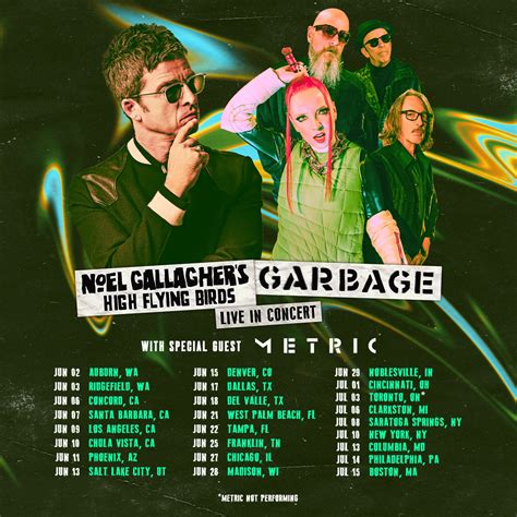 Noel Gallagher and Garbage North America Tour 2023 | Morrissey-solo