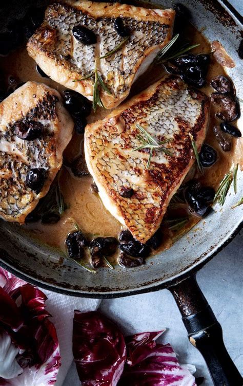 Black Bass with Warm Rosemary-Olive Vinaigrette | Recipe | Fish recipes, Vinaigrette recipes ...