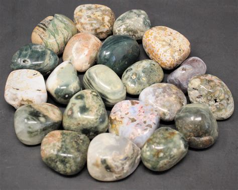 Ocean Jasper Tumbled Stones: Choose How Many Pieces ('A' Grade, Sea ...