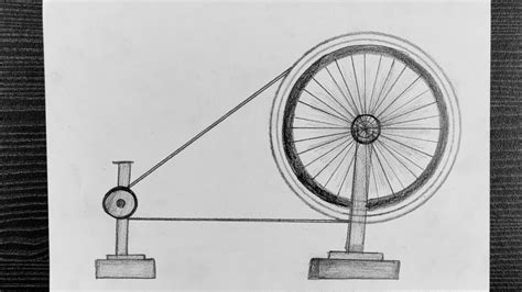 Gandhiji Charkha Drawing // Spinning Wheel Drawing // How To Draw Charkha Drawing Easy - YouTube