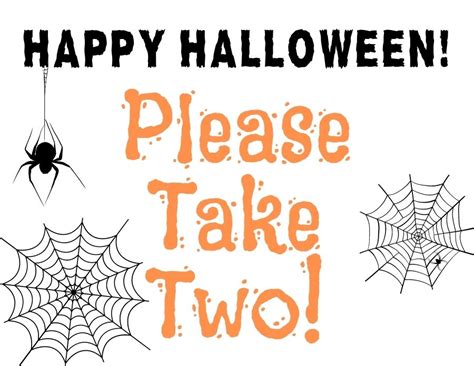 Free Printable Halloween Candy Signs