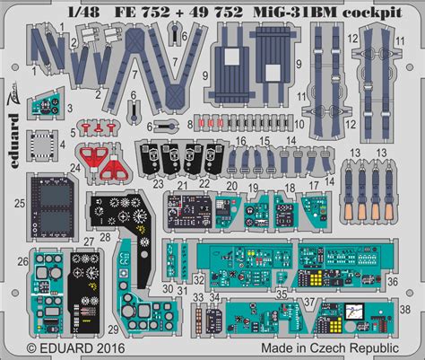 MiG-31BM cockpit 1/48 - Eduard Store