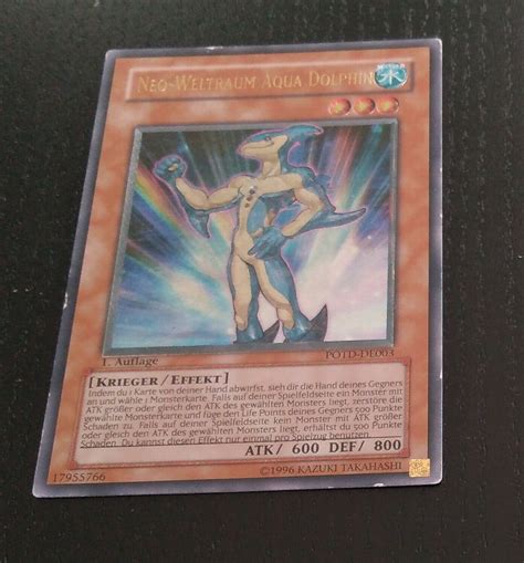 Yugioh! Neo-Spacian Aqua Dolphin GERMAN POTD-EN003 Ultimate Rare 1st Ed ...