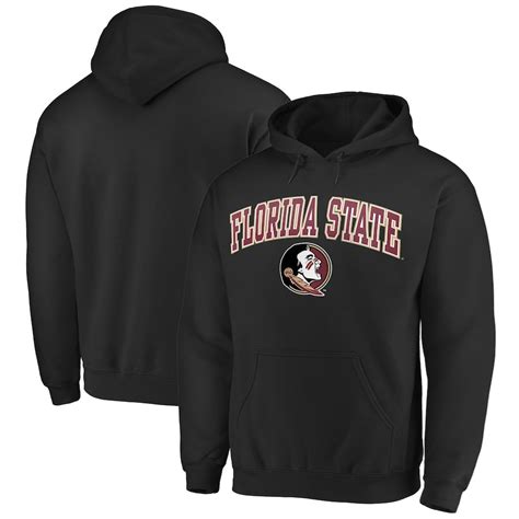 Men's Fanatics Branded Black Florida State Seminoles Campus Pullover Hoodie