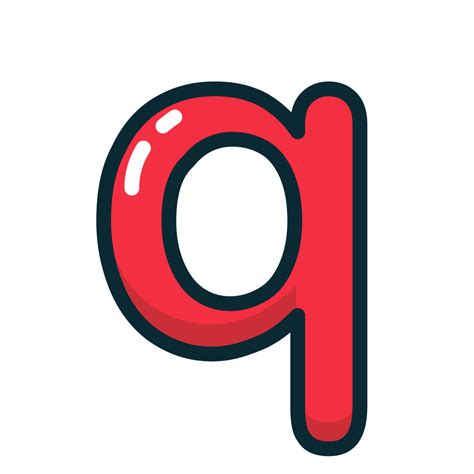 Letter, lowercase, q, red icon - Free download on Iconfinder