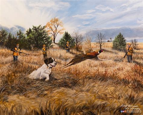 Stories From the Field Ringneck Pheasant Hunting Art Painting - Etsy