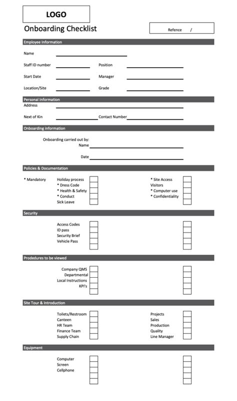 Excel Checklist Templates