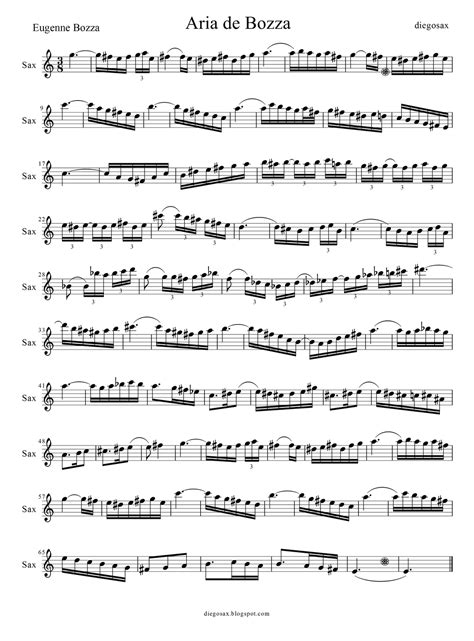 tubescore: Aria Sheet music for Alto Saxophone by Bozza Alto Sax music ...