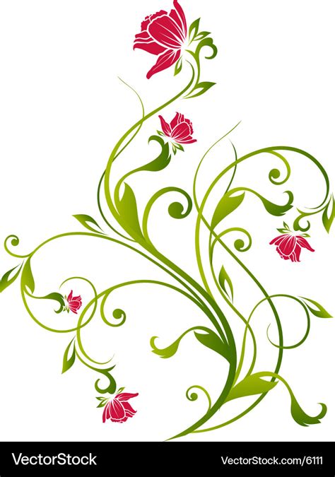 Floral vine graphic Royalty Free Vector Image - VectorStock