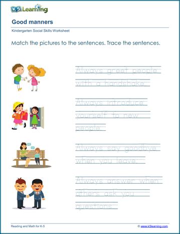 Free table manners for kids worksheet, Download Free table manners for kids worksheet png images ...