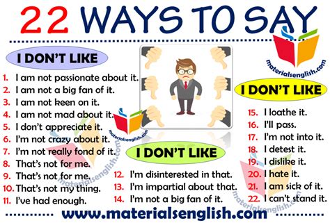 Ways To Say I Dont Like In English With Images Learn English | SexiezPix Web Porn