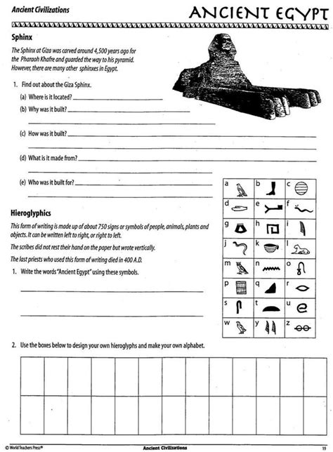 ️Hieroglyphics Printable Worksheets Free Download| Goodimg.co