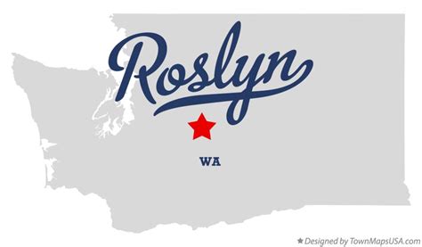 Map of Roslyn, WA, Washington