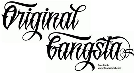 Gangster Old English Tattoo Fonts