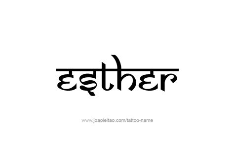 Esther Name Tattoo Designs