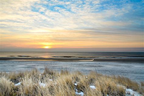 Sand Dune Winter Sunrise Seascape Fine Art Photography Print