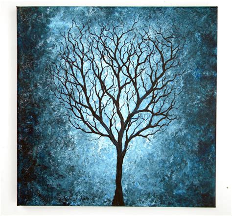 Blue Tree Painting 12X12 by blablover5 on DeviantArt