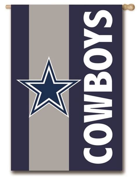 Dallas Cowboys Banner 2 Sided Embellished Applique House Flag | Dallas ...