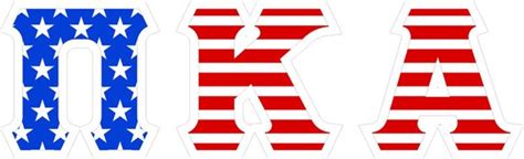 Pi Kappa Alpha American Flag Giant Greek Letter Sticker