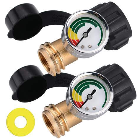 Buy 2 Pack UPGRADED Propane Tank Gauge Level Indicator with Color Coded Dial for 5lb-40lb ...