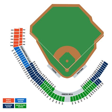 Comerica Park Seating Map With Seat Numbers | Elcho Table