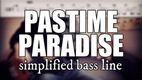 Pastime Paradise - Stevie Wonder | Simplified bass line with tabs #69 ...