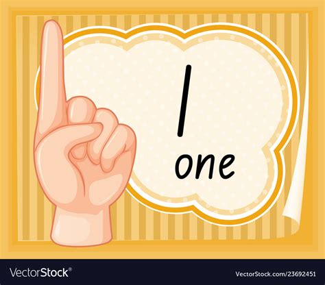 Number one hand gesture Royalty Free Vector Image