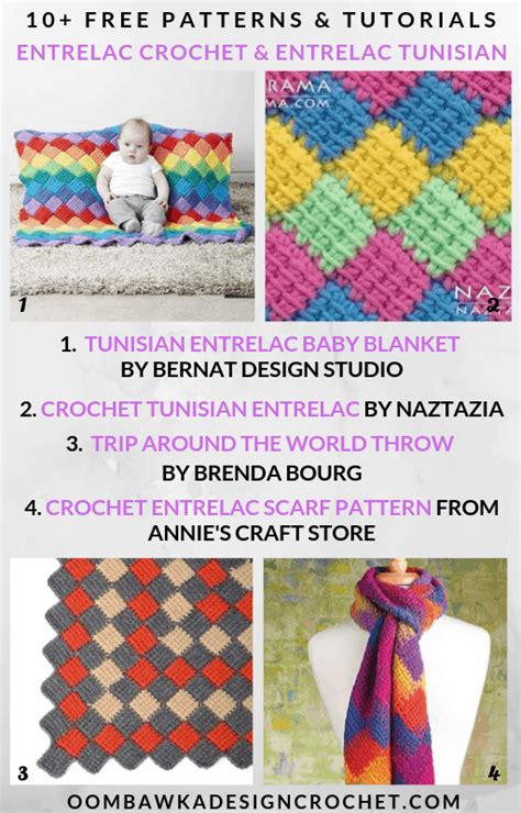 Free Entrelac Crochet Patterns with Step-by-Step Video Tutorials