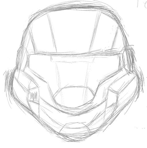 Master Chief Helmet Drawing at GetDrawings | Free download