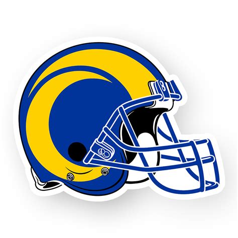 Los Angeles Rams Football Helmet Precision Cut Decal / Sticker