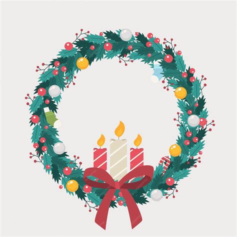 Free Vector | Hand drawn advent wreath