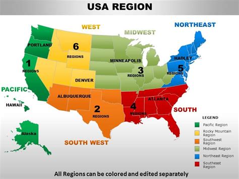 USA South Region Country Powerpoint Maps | PowerPoint Slide Templates Download | PPT Background ...