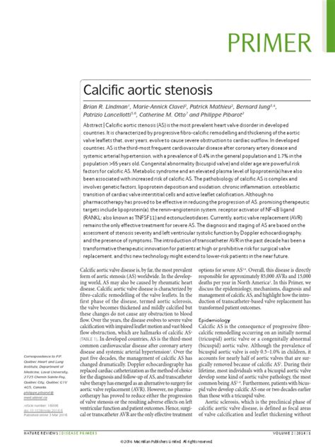 Calcification Aortic | PDF | Heart | Heart Valve