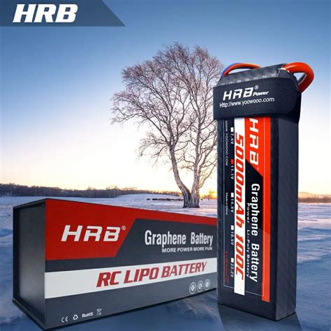 HRB Graphene Battery 11.1V 5000mAh 100C Max rate 200C 3S RC LiPo Battery RC Helicopter Boat ...