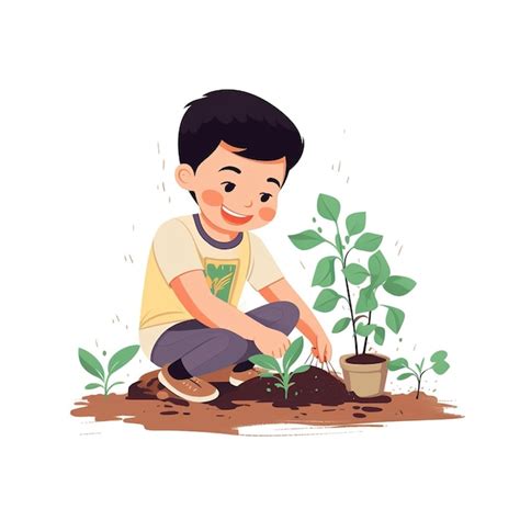 Premium AI Image | take care of plants vector illustration