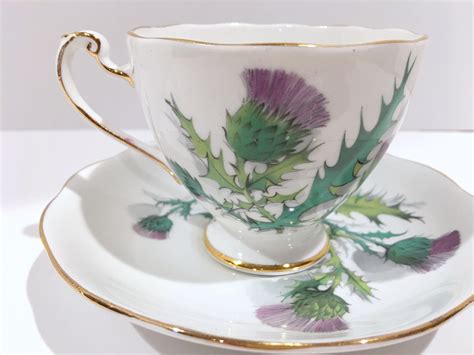 Roslyn Tea Cup and Saucer, Scottish Cups, English Bone China Cups ...