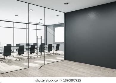 Contemporary Conference Room Meeting Table Blank Stock Illustration ...