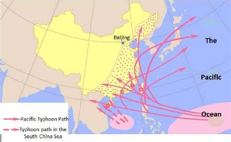 Typhoon path map invading China In addition to the above-mentioned main... | Download Scientific ...