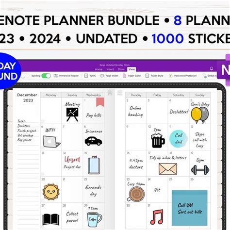 2023 Onenote Planner Onenote Template One Note Digital - Etsy Israel