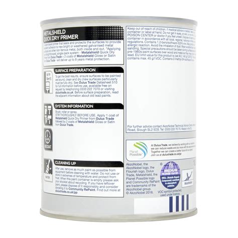 Dulux Trade Metalshield Quick Dry Primer White 1L