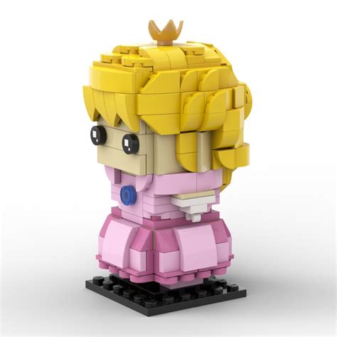 Custom Lego Princess Peach Mario Bros MOC Brickheadz Instructions