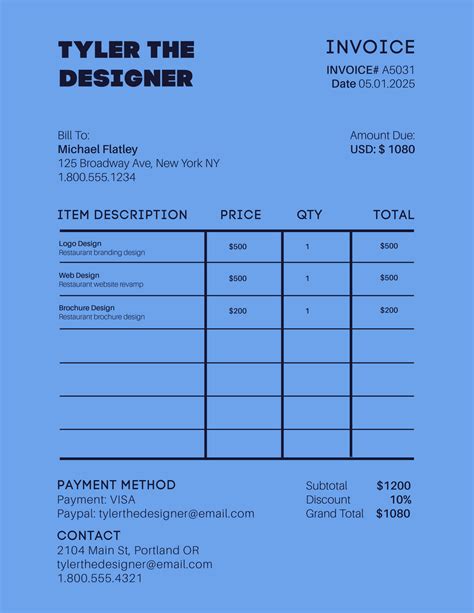 Invoice 01 customizable invoice template | Shutterstock