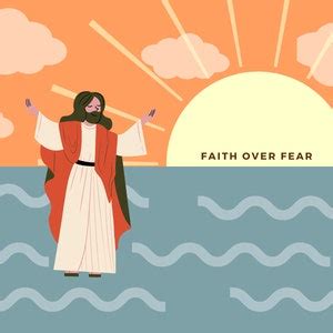 Faith Over Fear / Jesus Walks on Water Printable - Etsy